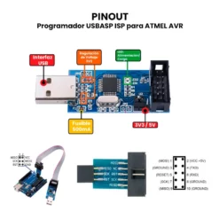 AR0014 - Programador USBASP ISP para ATMEL AVR PINOUT_1