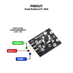 AR0024 - Push Button KY-004 PINOUT