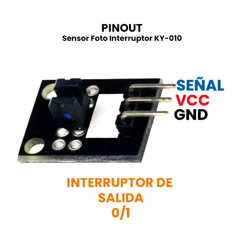 AR0029 - Sensor Foto Interruptor KY-010 PINOUT