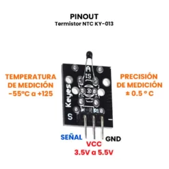 AR0032 - Termistor NTC KY-013 PINOUT