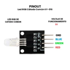 AR0034 - Led RGB Cátodo Común KY-016 PINOUT