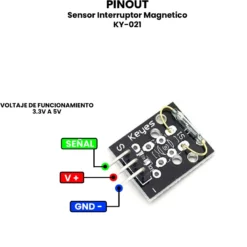 AR0039 - Sensor Interruptor Magnetico KY-021 PINOUT