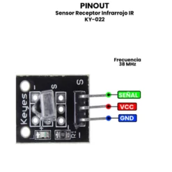 AR0040 - Sensor Receptor Infrarrojo IR KY-022 PINOUT