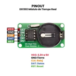 AR0064 - DS1302 Módulo de Tiempo Real PINOUT