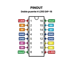 PINOUT-AR0151-Doble-puente-H-L293-DIP-16