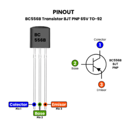 Pinout-BC556B-Transistor-BJT-PNP-65V-TO-92