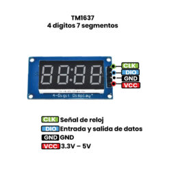 Modulo 4 Digitos 7 Segmentos TM1637 Captura
