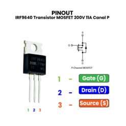 IRF9640 Transistor MOSFET 200V 11A Canal P pinout