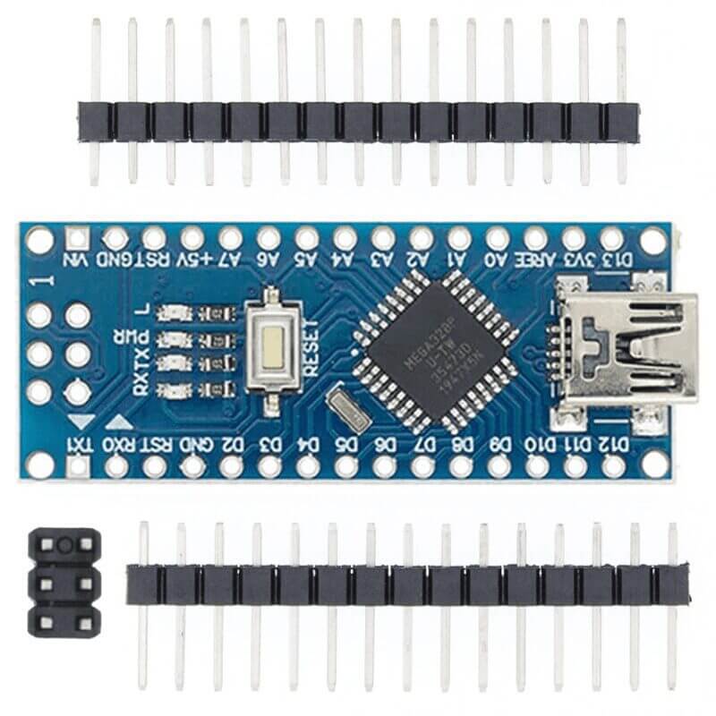 Nano ATMEGA328P Tarjeta de Desarrollo - Mini USB sin Cable con Headers Macho