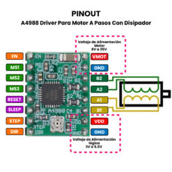 A4988 Driver Para Motor A Pasos Pinout