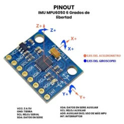 AR0277 - IMU MPU6050 6 Grados de libertad PINOUT