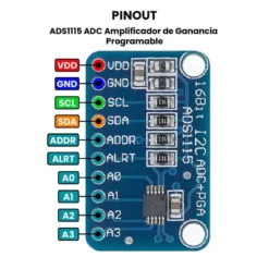 AR0318 - ADS1115 ADC Amplificador de Ganancia Programable PINOUT