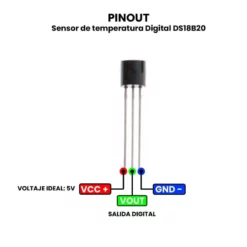 AR0333 - Sensor de temperatura Digital DS18B20 PINOUT