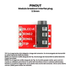AR0362 - Módulo breakout interfaz Jack 35 mm PINOUT