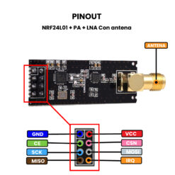 NRF24l01 PA LNA 2.4G - Pinout