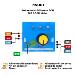 Probador Multi Servos 3CH ECS CPM Meter Pinout