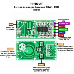 AR0424 - Sensor de cuerpo humano RCWL-0516 radar PINOUT