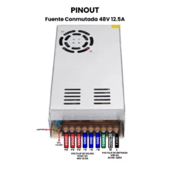 Fuente Conmutada 48V 12.5A Pinout