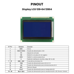 AR0439 - Display LCD 128x64 12864_pinout