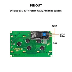 AR0440 - Display LCD 20x4 LCD2004 con I2C_pinout