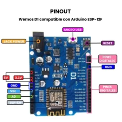 Wemos D1 compatible con Arduino ESP-12F Pinout