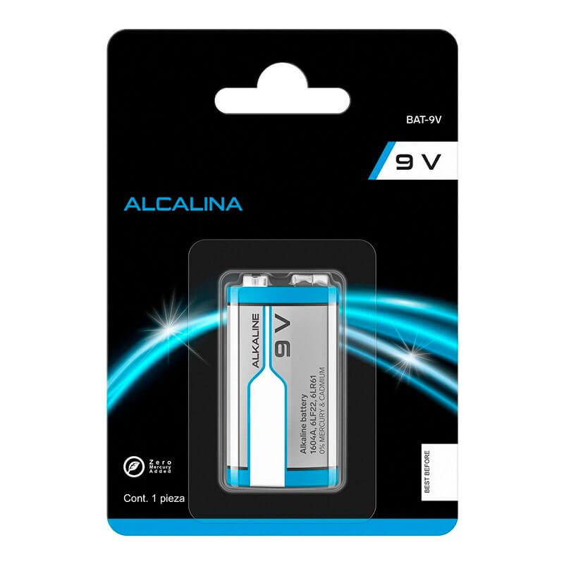 Pila Cuadrada 9V Alcalina