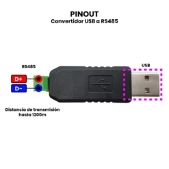 AR0567 - Convertidor USB a RS485 PINOUT
