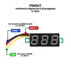 AR0574 - Voltimetro digital de 0 PINOUT
