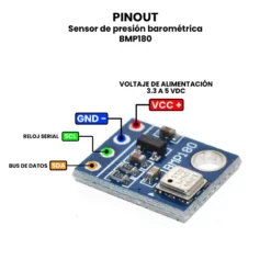 AR0606 - Sensor de presión barometrica BMP180 PINOUT