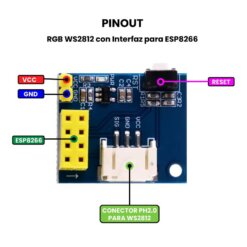 RGB WS2812 con Interfaz para ESP8266 - Pinout