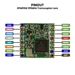 AR0651 - RFM95W 915MHz Transceptor Lora PINOUT