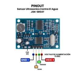 AR0679 - Sensor Ultrasonico Contra El Agua JSN-SR04T PINOUT