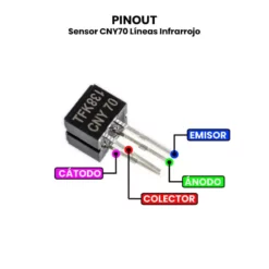 AR0798 - Sensor CNY70 Líneas Infrarrojo PINOUT
