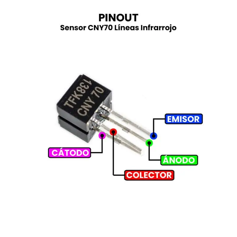 AR0798 - Sensor CNY70 Líneas Infrarrojo PINOUT