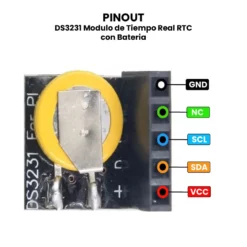 AR0800 - DS3231 Modulo de Tiempo Real RTC con Bateria PINOUT