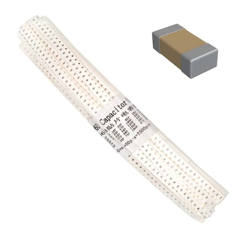 Kit 2500 Capacitores SMD 0603 50 Valores