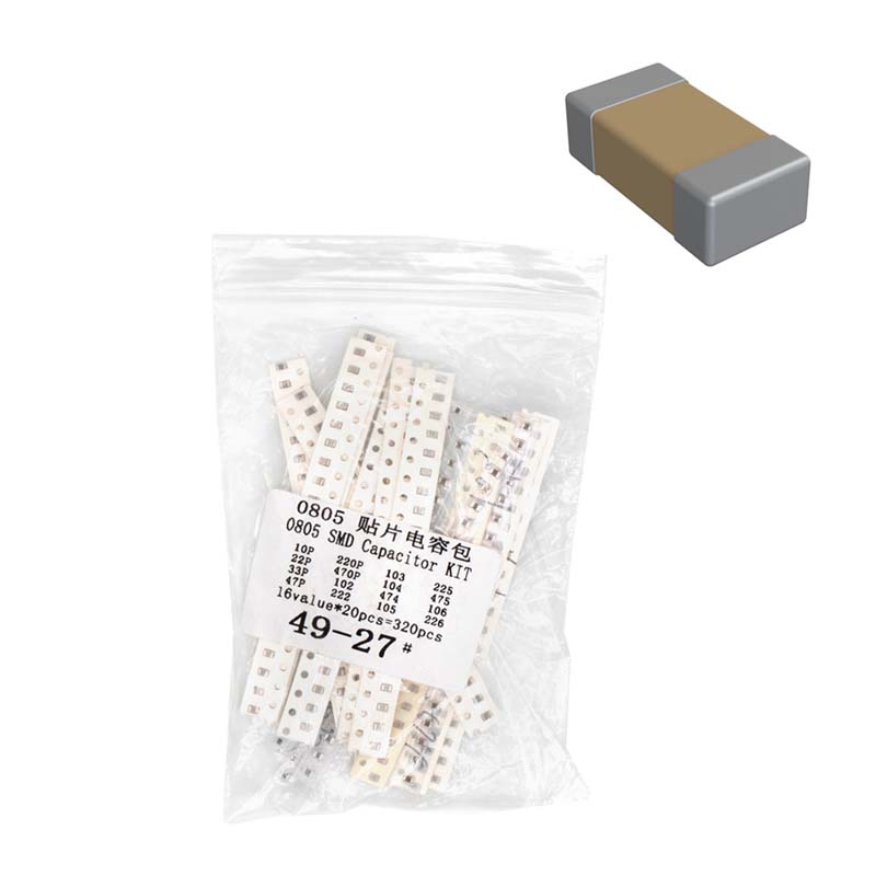 Kit 320 Capacitores SMD 0805 16 Valores