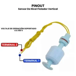 AR0816 - Sensor De Nivel Flotador Vertical PINOUT