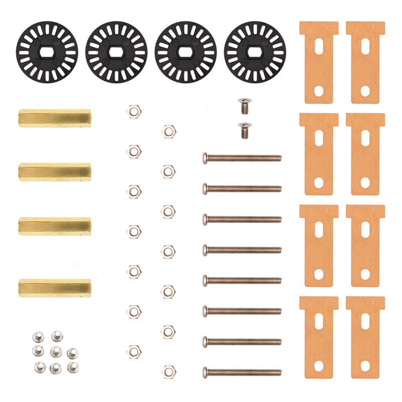 AR0825 - Kit Carrito 4WD Robot Educacional con Accesorios - Piezas