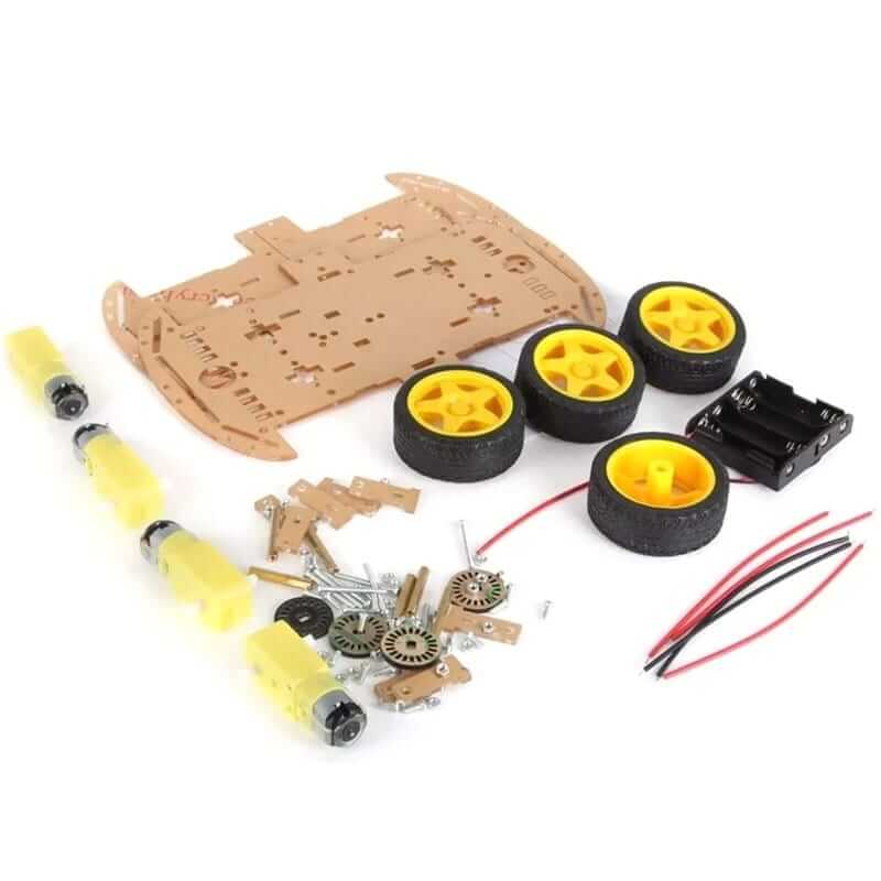 Kit Carrito 4WD Robot Seguidor Lineas Con Accesorios