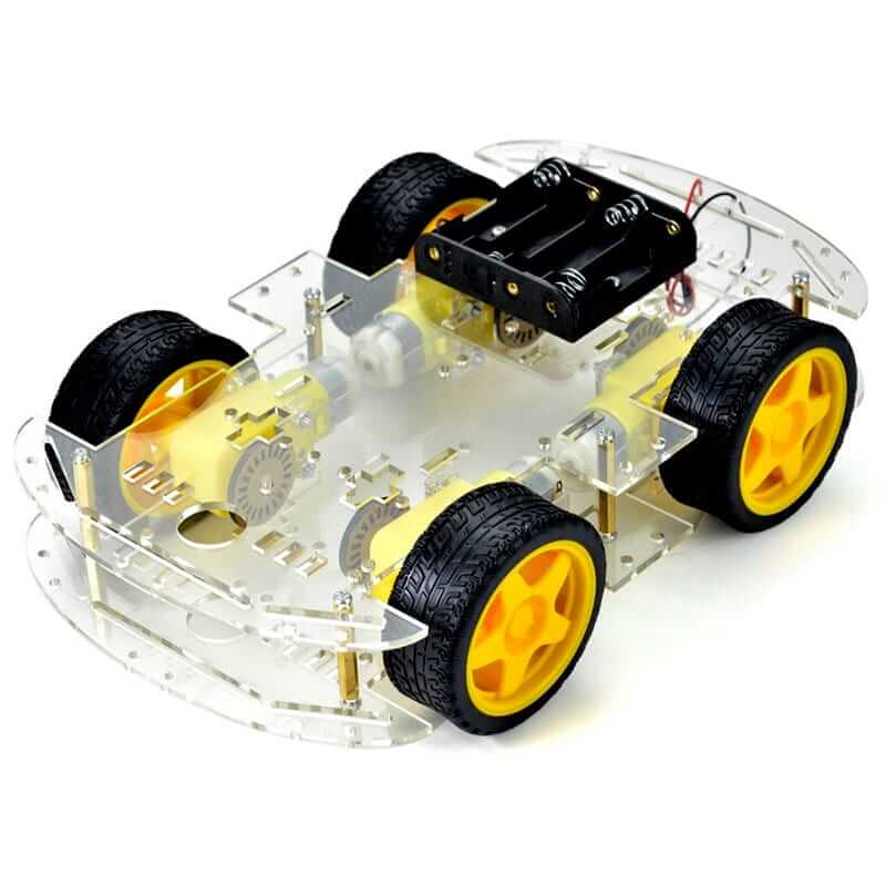 Kit Carrito 4WD Robot Seguidor Lineas Con Accesorios