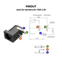 Pinouts-Jack-DC-Hembra-DC-005-2.1R