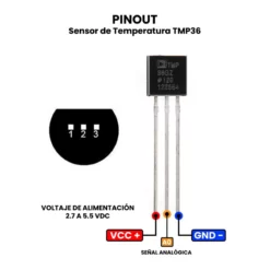 AR0860 - Sensor de Temperatura TMP36 PINOUT