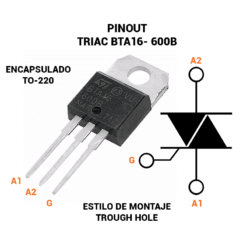 Triac BTA16 600B