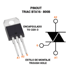 Triac BTA16 800B Pinout