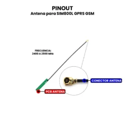 AR0128 - Antena para SIM800L GPRS GSM PINOUT