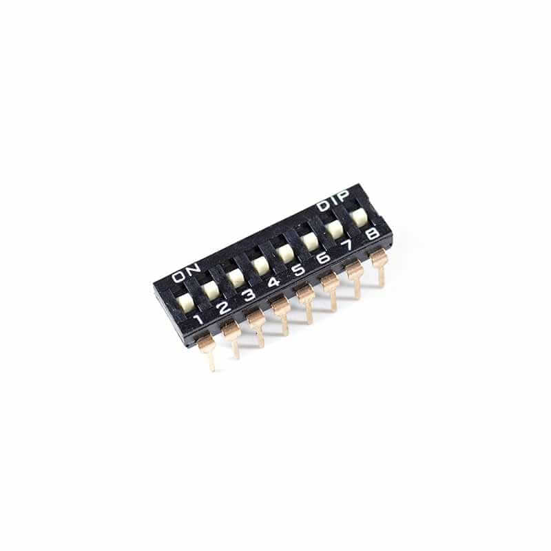 Dip Switch Negro 8 Posiciones