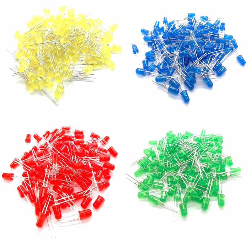 100 Led 5mm Difuso Diferentes colores