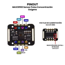 AR1032 - MAX30102 Sensor Pulso Concentracion Oxigeno PINOUT_1
