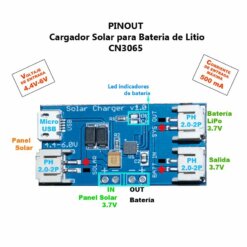 Alternative view of CN3065 Cargador Solar para Bateria de Litio